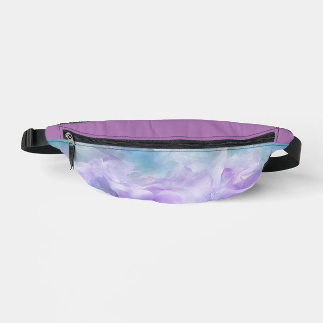Blue & purple cloud swirl fanny pack (Front)