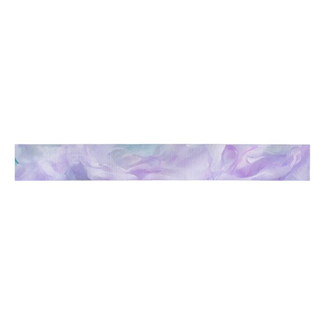 Blue & purple cloud swirl grosgrain ribbon (Front)
