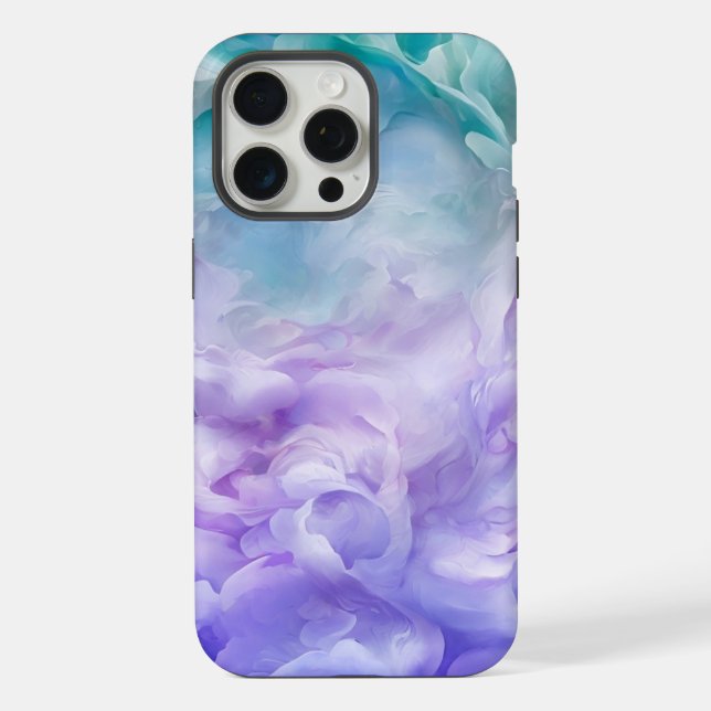 Blue & purple cloud swirl iPhone case (Back)