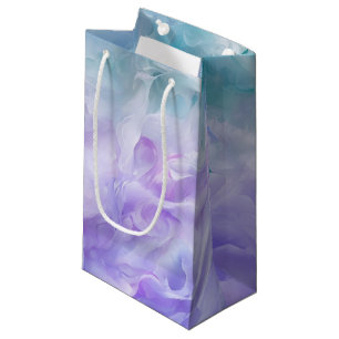 Blue & purple cloud swirl small gift bag