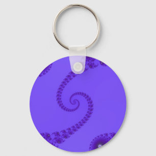Blue Purple Double Spiral Keychain