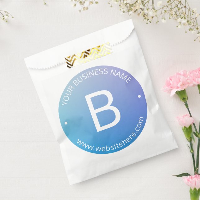 Blue & Purple Fading Ombre with Editable Text Favour Bag (Sealed)