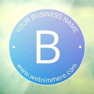 Blue & Purple Fading Ombre with Editable Text Window Cling