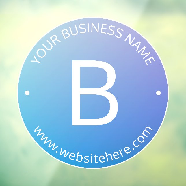 Blue & Purple Fading Ombre with Editable Text Window Cling (Sheet 3)