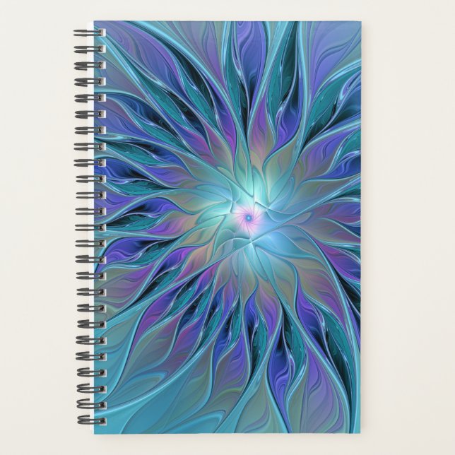 Blue Purple Flower Dream Abstract Fractal Art (Devant)