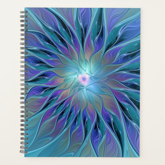 Blue Purple Flower Dream Abstract Fractal Art (Devant)