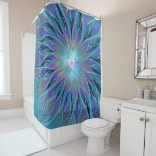 Blue Purple Flower Dream Abstract Fractal Art