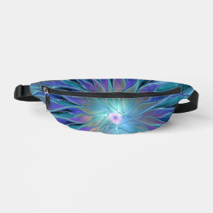 Blue Purple Flower Dream Abstract Fractal Art Fanny Pack
