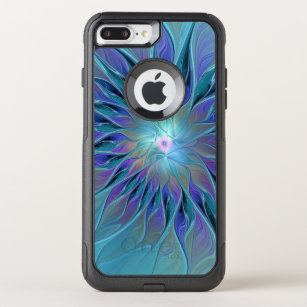 Blue Purple Flower Dream Abstract Fractal Art OtterBox Commuter iPhone 8 Plus/7 Plus Case