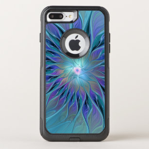 Blue Purple Flower Dream Abstract Fractal Art OtterBox Commuter iPhone 8 Plus/7 Plus Case