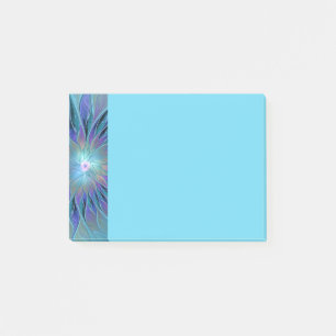 Blue Purple Flower Dream Abstract Fractal Art Post-it Notes