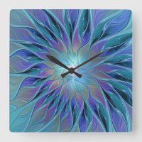Blue Purple Flower Dream Abstract Fractal Art