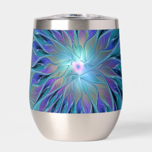 Blue Purple Flower Dream Abstrait Fractal Art