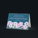 Blue Purple Flowers Granddaughter Birthday Card<br><div class="desc">Happy Birthday card for granddaughter in navy blue with beautiful purple watercolor flowers and thoughtful verse.</div>