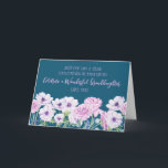 Blue Purple Flowers Granddaughter Birthday Card<br><div class="desc">Happy Birthday card for granddaughter in navy blue with beautiful purple watercolor flowers and thoughtful verse.</div>