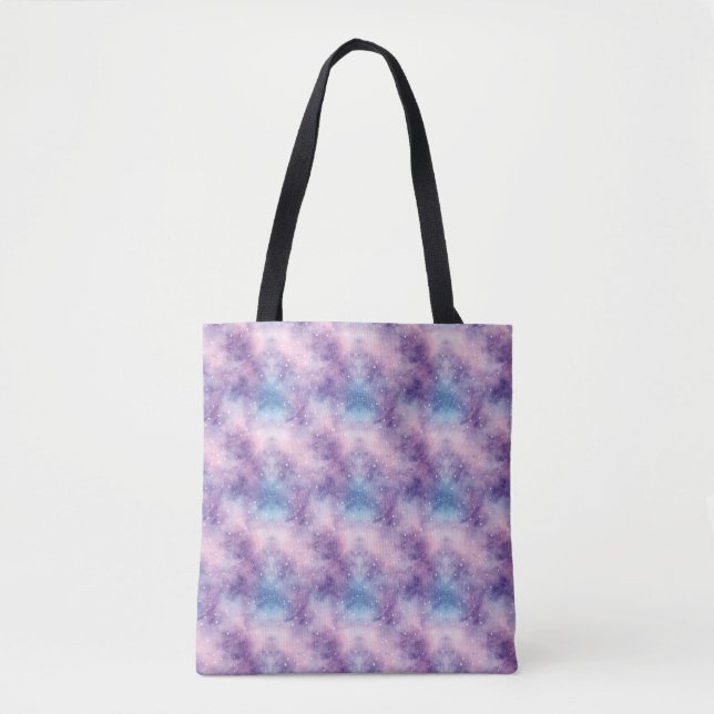 Blue Purple Galaxy Texture Tote Bag (Front)