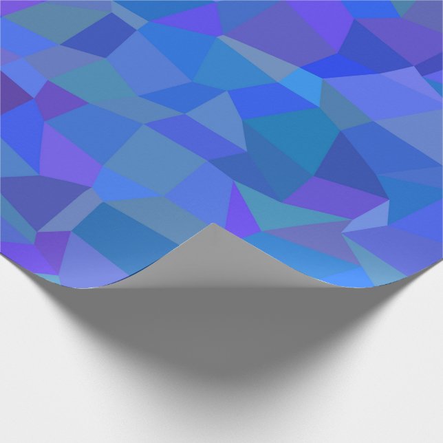 Blue Purple Geometric Gift All Occasion Wrapping Paper (Corner)