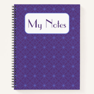 Blue & Purple Geometrical Spiral Notebook