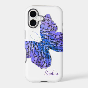 Blue & Purple Glitter Butterfly Personalized