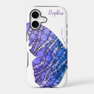 Blue & Purple Glitter Butterfly Personalized
