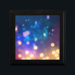 Blue Purple Gold Big Bokeh Gift Box<br><div class="desc">Blue Purple Gold Big Bokeh</div>