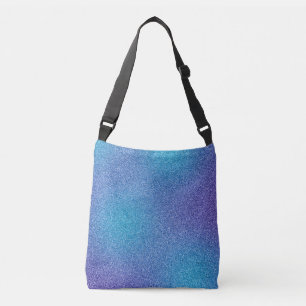 Blue-Purple Gradient Glitters Cross-Body Bag