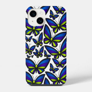 Blue Purple Green Wings Now iPhone 14 Case