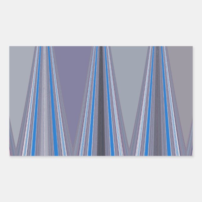 Blue, Purple, Grey Chevron Art Print Sticker (Front)