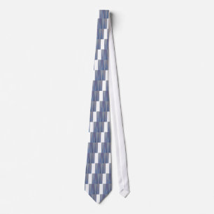 Blue, Purple, Grey Chevron Art Print Tie