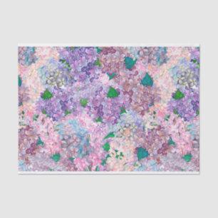 Blue Purple Hydrangea and Lilac Tissue Paper