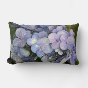 Blue Purple Hydrangea Personalized Photo Pillow
