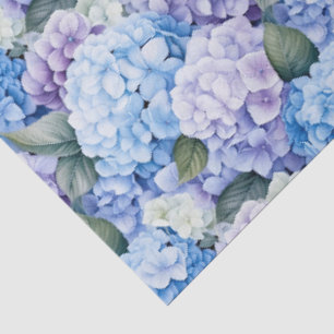 Blue Purple Hydrangeas Decoupage Tissue Paper