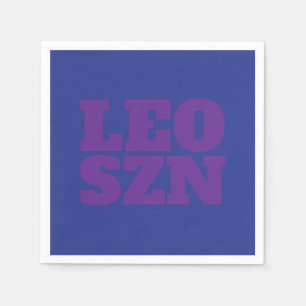 Blue Purple Leo SZN Cool Napkin