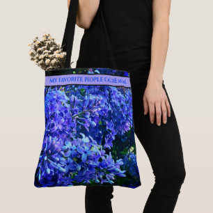 Blue purple lilacs romantic blue floral photo Mom Tote Bag