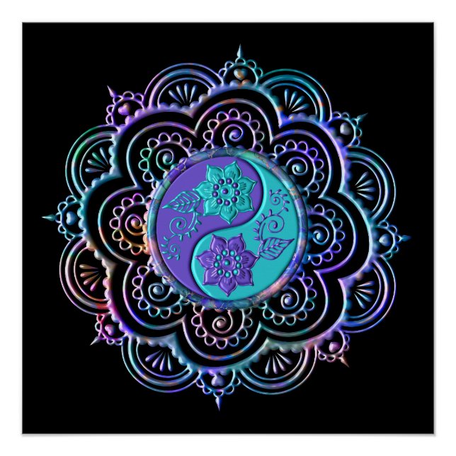 Blue & Purple Mandala Poster (Front)