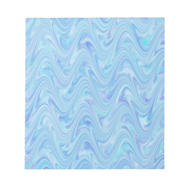Blue Purple Marbling Pattern Notepad (Front)