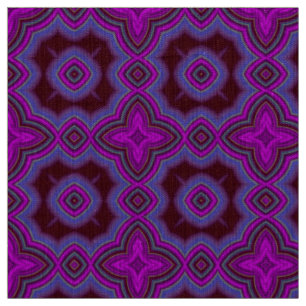 Blue & purple Moroccan geometric pattern Fabric
