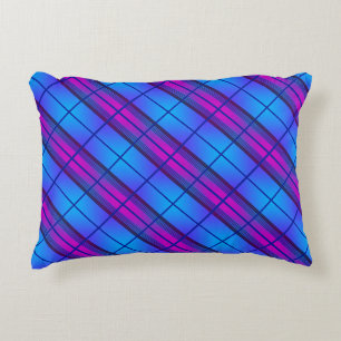 Blue Purple Neon Accent Pillow