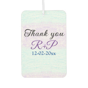 Blue purple ombre glitter sparkle thank you add air freshener