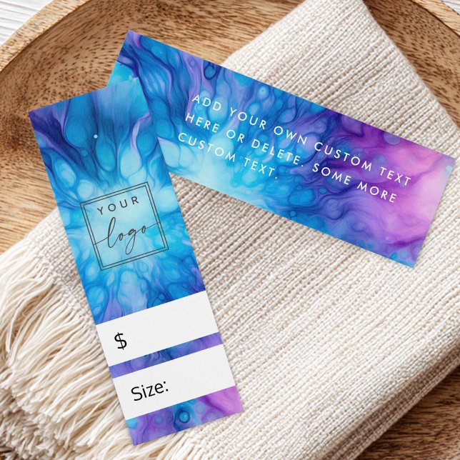 Blue purple pattern price hang tag (Blue purple pattern price hang tag)