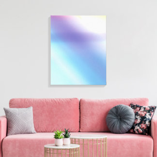 Blue Purple Pink and Yellow Abstract Art Canvas 