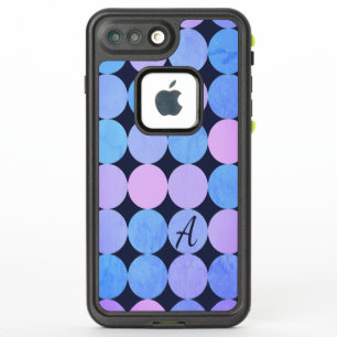 Blue Purple & Pink Circles Monogram