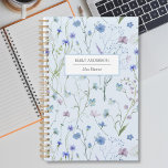 Blue Purple Pretty Wildflower Floral Pattern 2026 Planner<br><div class="desc">Introducing our Blue Purple Pretty Wildflower Floral Pattern Planner. Featuring watercolor illustration of wild field flower,  great for nature and wildflower lovers. Add elegant and sophisticated vibes to your weekly and monthly planning.</div>