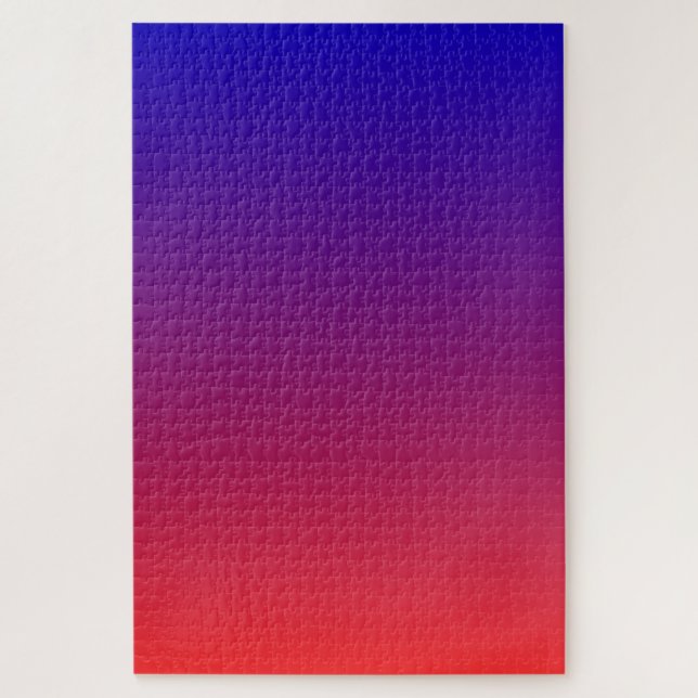 Blue Purple Red Ombre Jigsaw Puzzle (Vertical)