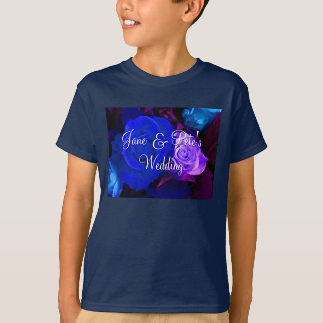 Blue Purple Rose T-Shirt (Front)