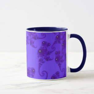 Blue Purple Seahorse Herd Mug