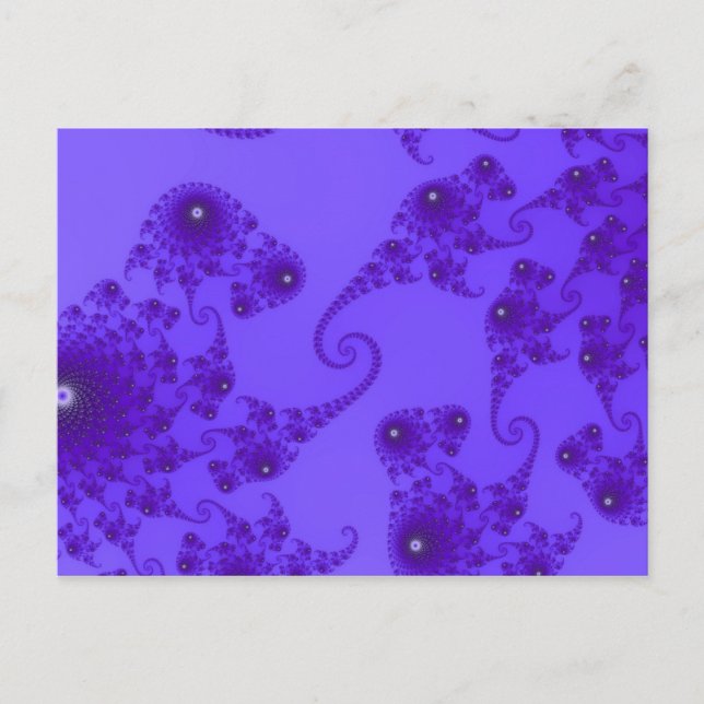 Blue Purple Seahorse Herd Postcard (Front)