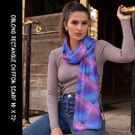 Blue & Purple Shiny Look Abstract Pattern Long Scarf<br><div class="desc">Scarf with colourful shades in abstract art patterns that give a shiny look.  Personalize this template if you want to exchange the image. Customize further for more changes.</div>