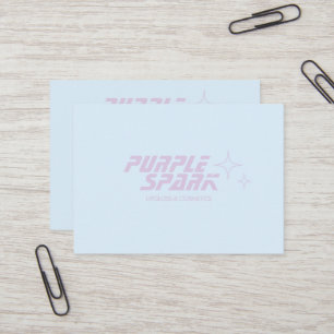 Blue Purple Small Business QR Code Card
