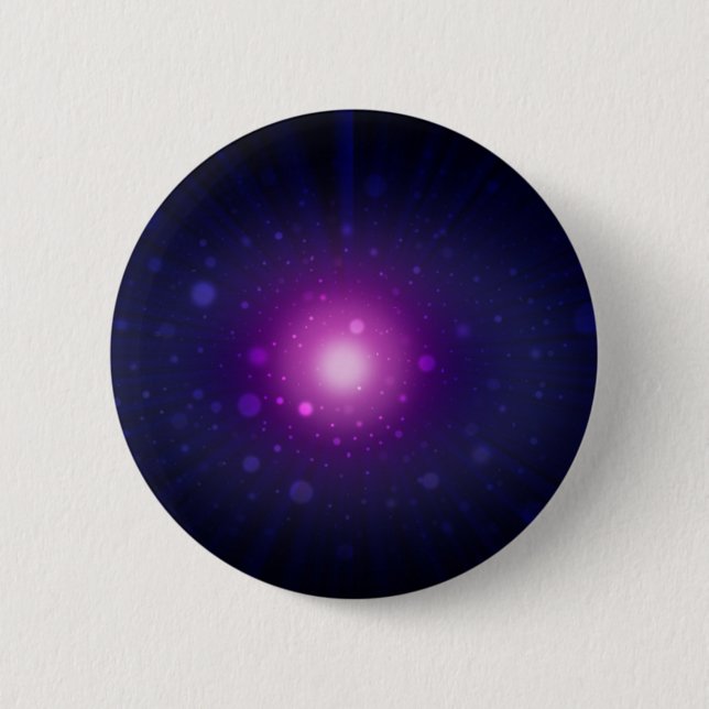Blue Purple Space Galaxy Stars Abstract 2 Inch Round Button (Front)
